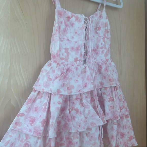 Brand New Bardot Spring Pink & White Floral Dress -LOVE SHACK FANCY LOOKALIKE 🌟 - Picture 3 of 4